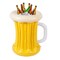 21-Inch Yellow White Inflatable Beer Mug Party BEVERAGE COOLER